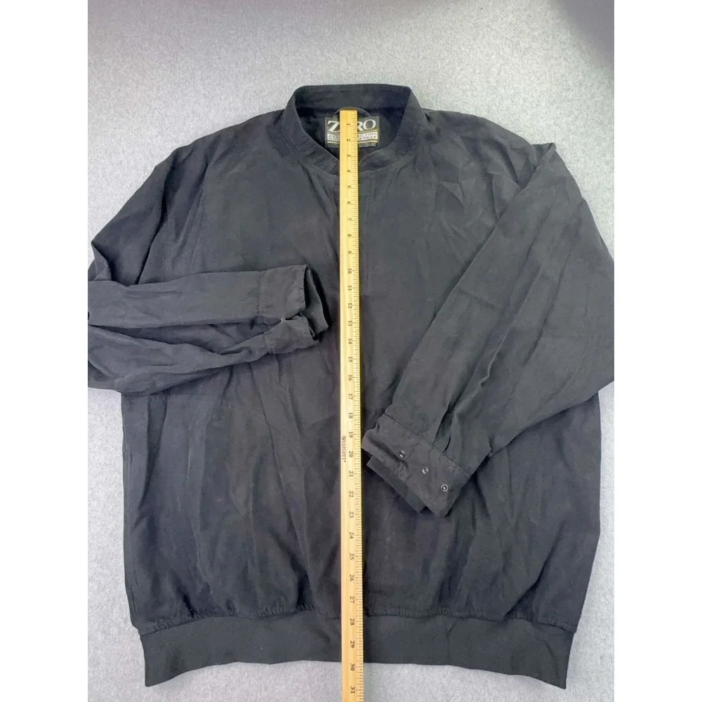 Zero Restriction Microsuede Snap Pullover‎ Jacket Men's Size XXL Black Golf